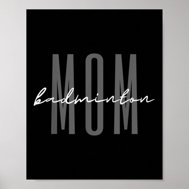 Affiche Maman de badminton Maman de badminton Maman Volant (Devant)