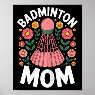 Affiche Maman de badminton navette Badminton drôle
