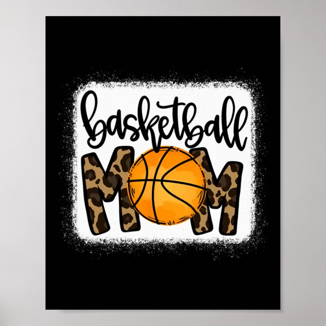 Affiche Maman de basket-ball Leopard de basket-ball Mama (Devant)