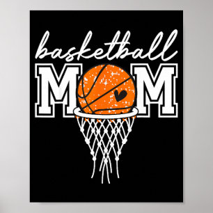 Affiche Maman de basket-ball rétro maman drôle journée de 