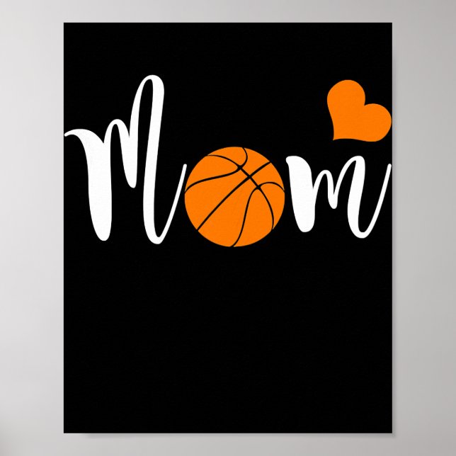 Affiche Maman de basket pour les femmes Aime maman (Devant)