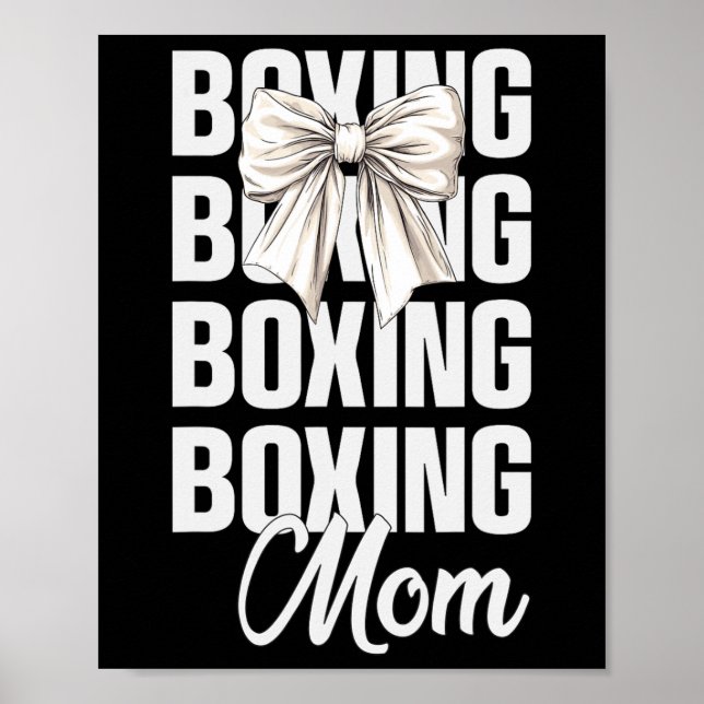 Affiche Maman de boxe Coquette Arc Amateurs de boxe mignon (Devant)