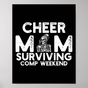 Affiche Maman de cheerleader survivant le week-end de comp