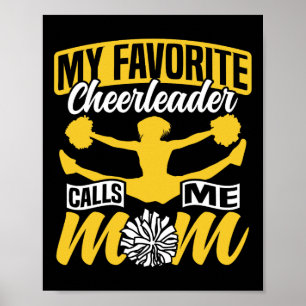 Affiche Maman de cheerleading Cheer Ma mère préférée Cheer
