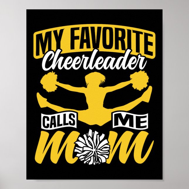 Affiche Maman de cheerleading Cheer Ma mère préférée Cheer (Devant)