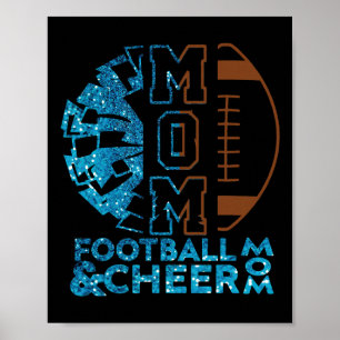 Affiche Maman de cheerleading de football américain Les de
