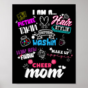 Affiche Maman de Cheerleading Drôle Pour Maman de Cheerlea