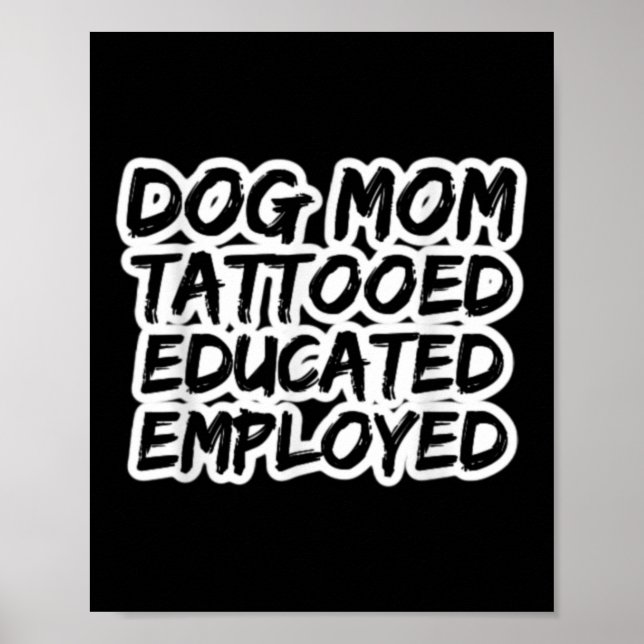 Affiche Maman De Chiens Tatoué Employé Tatouage Enth (Devant)