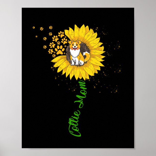 Affiche Maman de Collie Maman de Sunflower Rough Collie Ve (Devant)
