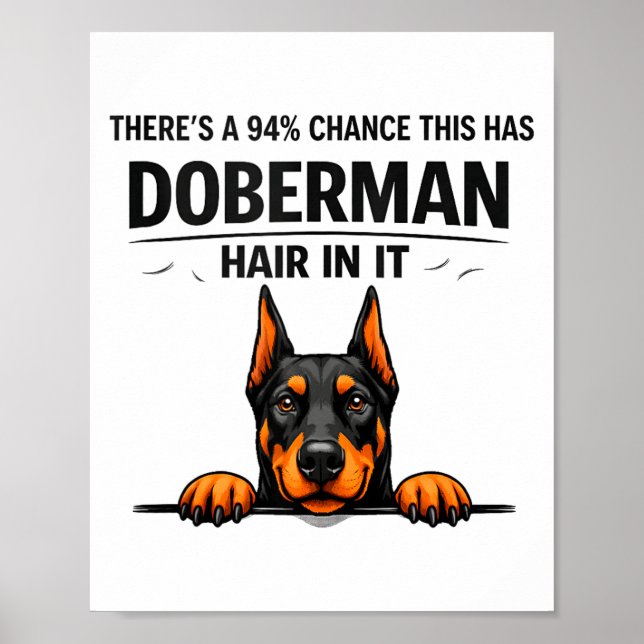 Affiche Maman de Doberman Pinscher drôle qui mue (Devant)