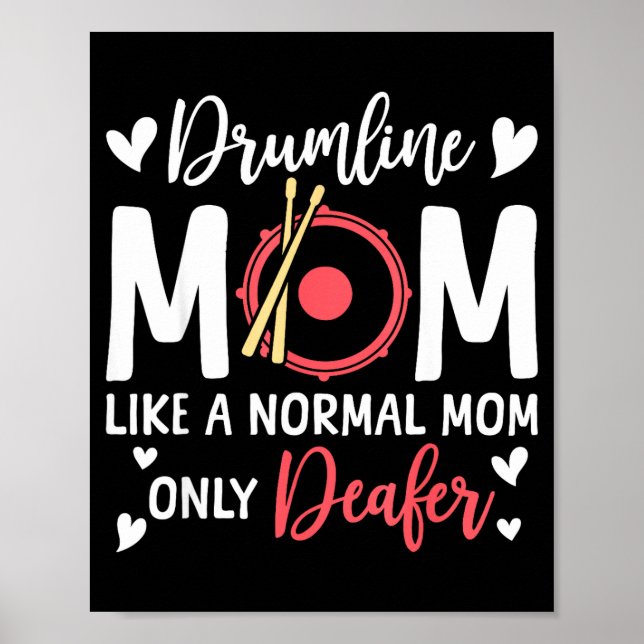 Affiche Maman de Drumline comme une maman normale Amoureus (Devant)