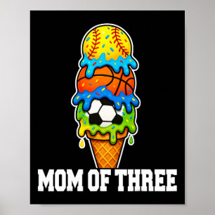 Affiche Maman de football doux glace crème été journée de