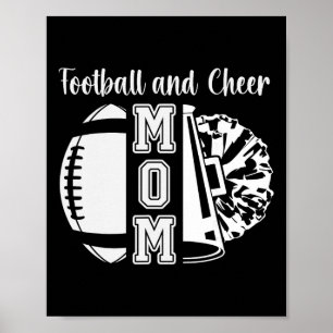 Affiche Maman de football et de cheerleader et de football