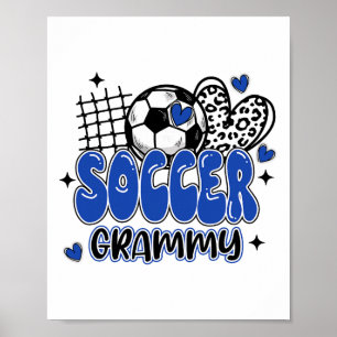 Affiche Maman de football mignonne Grammy léopard Maman de