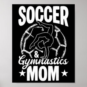 Affiche Maman de footballeur et de gymnaste Maman de footb