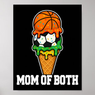 Affiche Maman de footballeur Sketll Glace qui coule Jour d