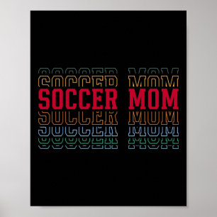 Affiche Maman de footballeur Texte superposé drôle Mère Ma