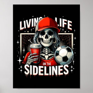 Affiche Maman de footballeuse Vie de maman en bord de touc