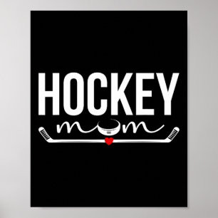 Affiche Maman De Hockey D'un Joueur De Hockey Fière Plaque