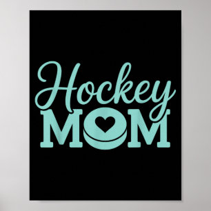 Affiche Maman de hockey Femme Joueuse de hockey sur glace