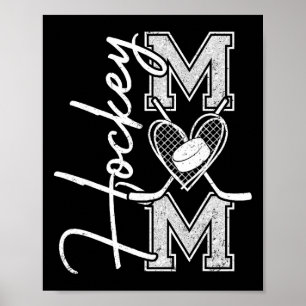 Affiche Maman de hockey jour de match de hockey sur glace 