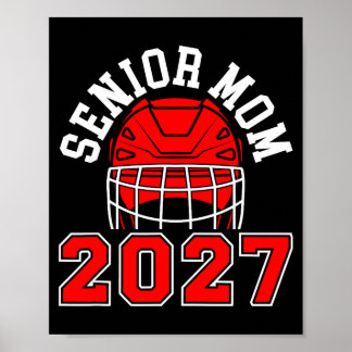 Affiche Maman de hockey senior 2027 joueur de hockey sur g
