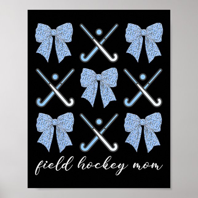 Affiche Maman de hockey sur gazon Coquette Arc Mignons ama (Devant)