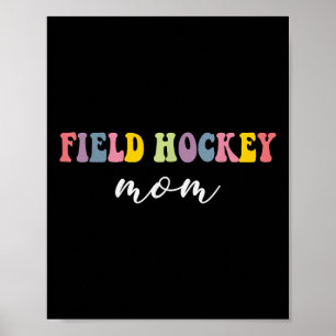 Affiche Maman de hockey sur gazon drôle stylée joueuse de 