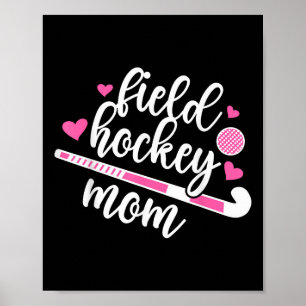 Affiche Maman de hockey sur gazon Maman joueuse de hockey