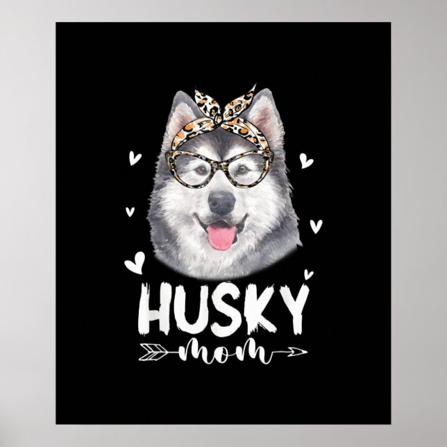 Affiche Maman de Husky | Dog Lovers | Mother day (Devant)