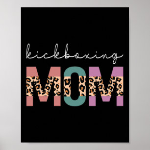 Affiche Maman de kickboxing Boxe drôle Cadeau de maman kic