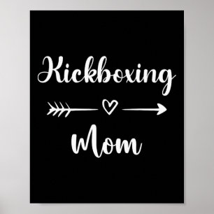 Affiche Maman de kickboxing Femme Amateur de kickboxing Mè