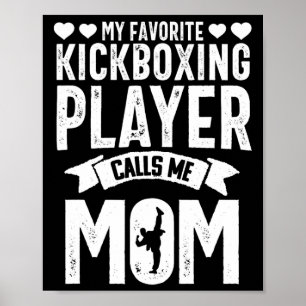 Affiche Maman de kickboxing maman drôle arts martiaux kara