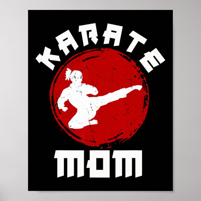 Affiche Maman de kung-fu karaté ceinture noire experte en  (Devant)