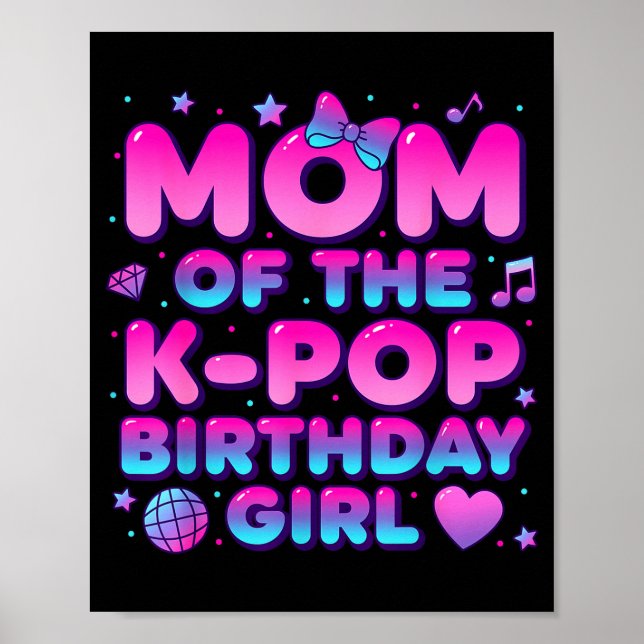 Affiche Maman de la fille qui fête son anniversaire k pop  (Devant)