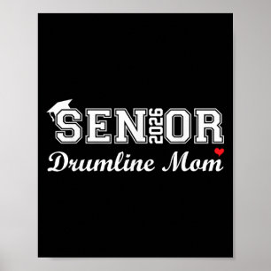 Affiche Maman de la ligne de tambours seniors 2026 Diplômé