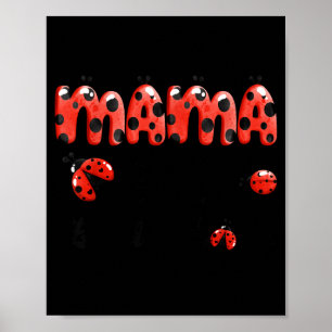 Affiche Maman de la petite dame ladybug amour de fille d'a