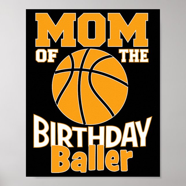 Affiche Maman De L'Anniversaire Byller Bysketbyll Fête À T (Devant)