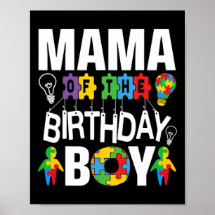 Affiche Maman De L'Anniversaire Garçon Autisme Maman