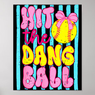 Affiche Maman de softball de jour de jeu drôle équipe spor