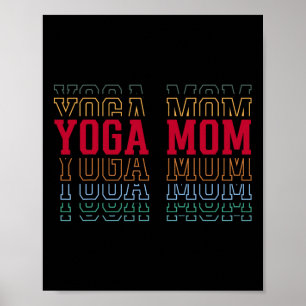 Affiche Maman de yoga drôle texte en couches Mère Maman Co