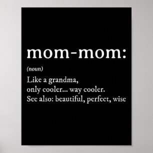 Affiche Maman Définition Cadeau Grand-mère Maman Fête des