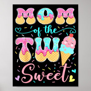 Affiche Maman des deux douce fille de 2 ans anniversaire g