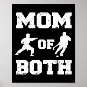Affiche Maman Des Deux Drôle Hockey Karate Maman