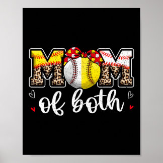 Affiche Maman Des Deux Leopard Jeu Jour De Baseball Softba