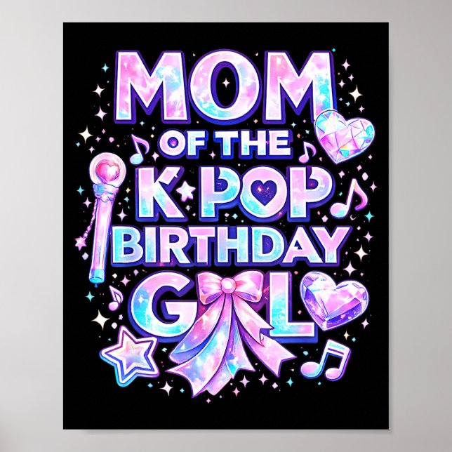 Affiche Maman des filles d'anniversaire de k-pop musique c (Devant)