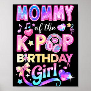 Affiche Maman des filles d'anniversaire de la k-pop musiqu