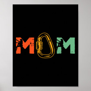 Affiche Maman d'escalade Maman grimpeuse Assurage Bloc