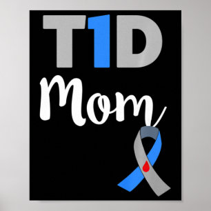 Affiche Maman diabétique de type 1 - Cadeau pour maman T1d