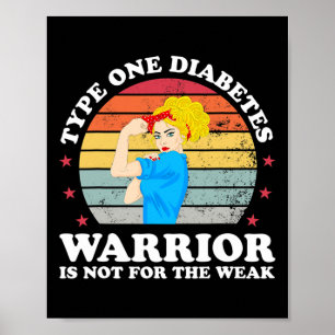Affiche Maman diabétique de type 1 T1d sensibilisation au 